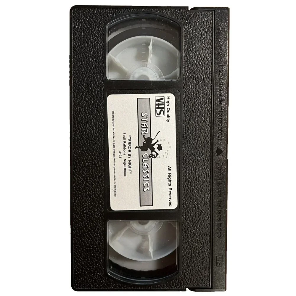 Terror by Night VHS 1986 – 1946 Sherlock Holmes Basil Rathbone RARE